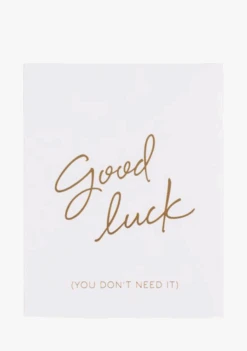 Wrinkle & Crease Card - Good Luck