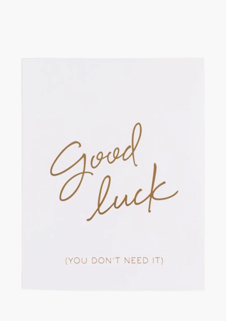 Wrinkle & Crease Card - Good Luck 3 Wrinkle & Crease Card - Good Luck