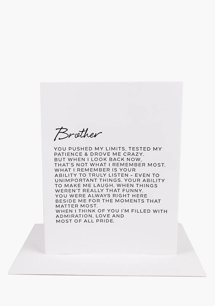 Wrinkle & Crease Card - Dear Brother 3 Wrinkle & Crease Card - Dear Brother