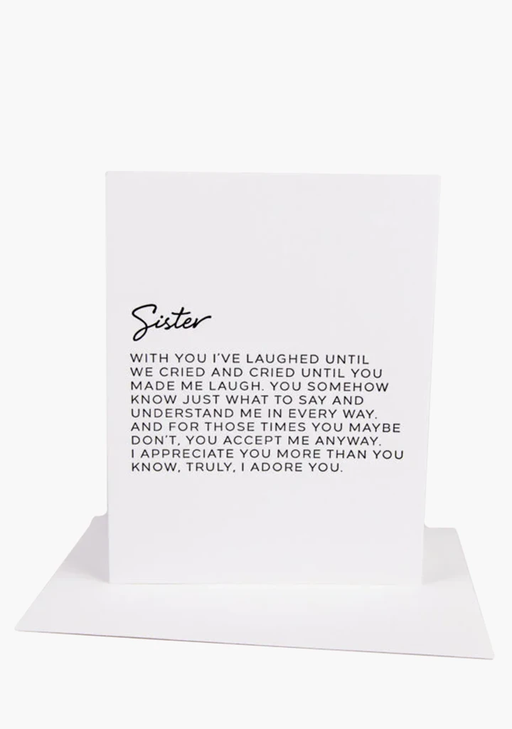 Wrinkle & Crease Card - Dear Sister 3 Wrinkle & Crease Card - Dear Sister