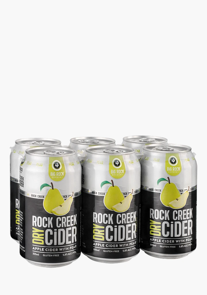 Big Rock 'Rock Creek' Pear Dry Cider - 6x355ML 3 Big Rock 'Rock Creek' Pear Dry Cider - 6x355ML