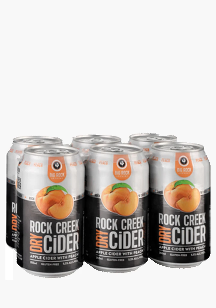 Big Rock 'Rock Creek' Dry Peach Cider - 6 X 355ML 3 Big Rock 'Rock Creek' Dry Peach Cider - 6 X 355ML