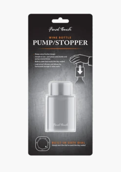 Final Touch Gray Wine Bottle Pump/Stopper