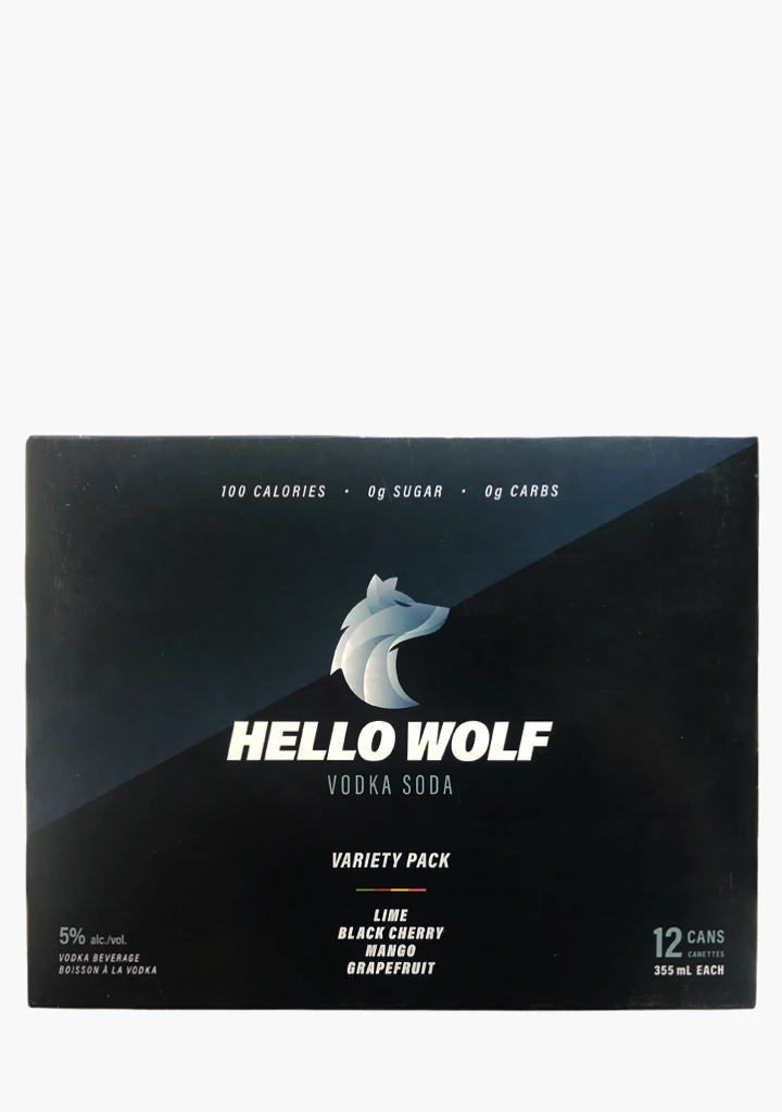 Hello Wolf Vodka Soda Variety Pack - 12 X 355ML 3 Hello Wolf Vodka Soda Variety Pack - 12 X 355ML