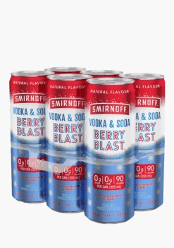 Smirnoff 'Berry Blast' Vodka & Soda - 6 X 355ML