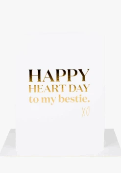 Wrinkle & Crease Card - Happy Heart Day To My Bestie