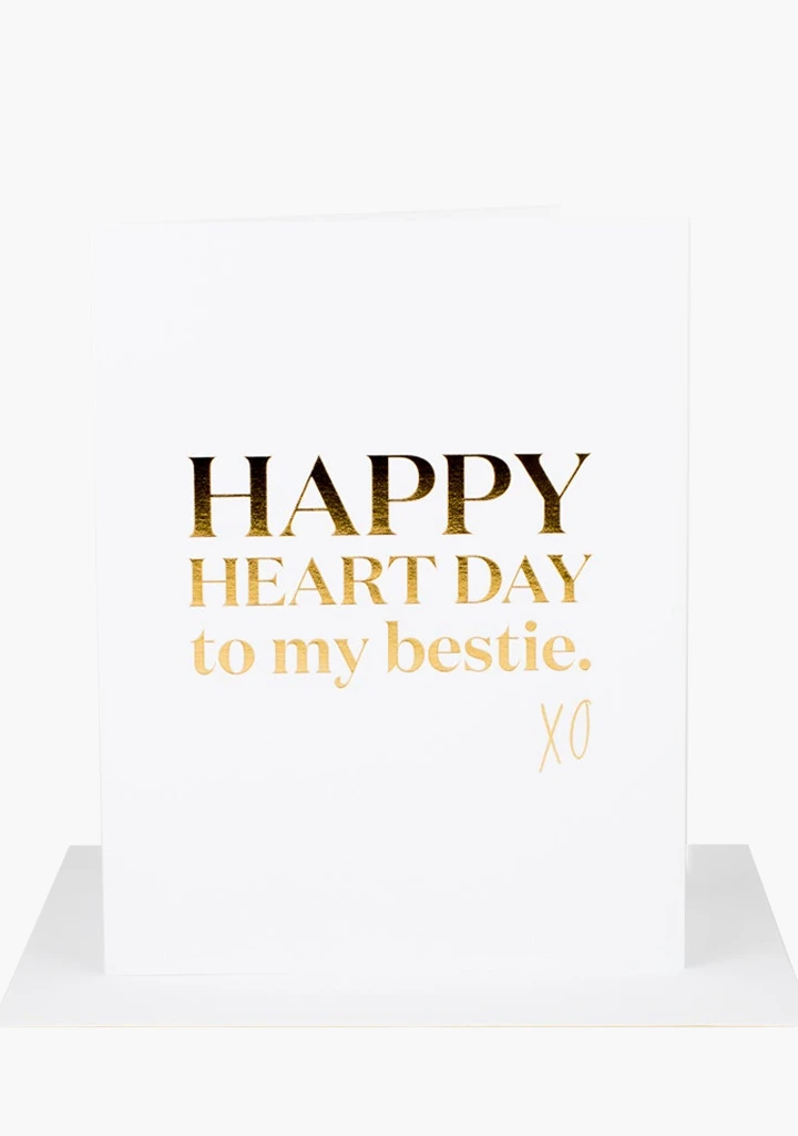 Wrinkle & Crease Card - Happy Heart Day To My Bestie 3 Wrinkle & Crease Card - Happy Heart Day To My Bestie